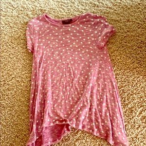 A pretty pink and silver shirt